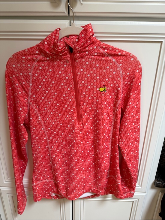 Masters Tech Tops - Masters Magnolia Lane Women's Coral Pink Long-Sleeve 1/4 Zip (Medium)
